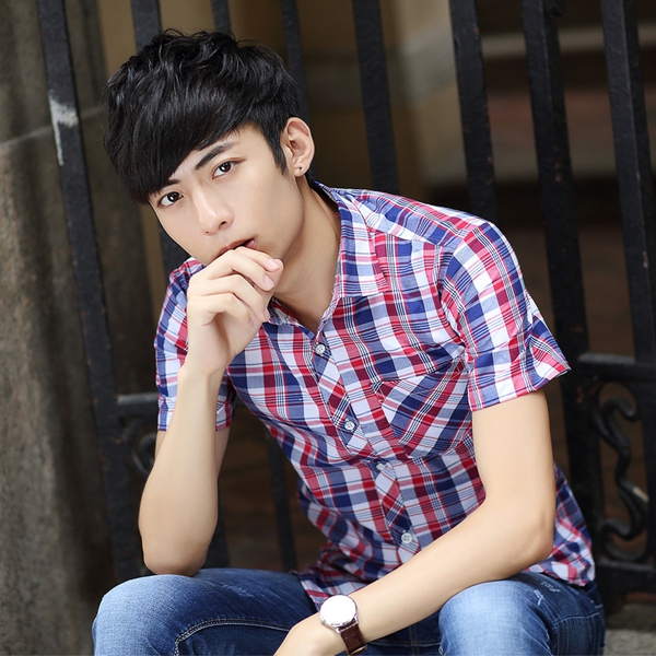 Ανδρικά πουκάμισα κοντό μανίκι  για την άνοιξη και το καλοκαίρι - 18 σχέδια