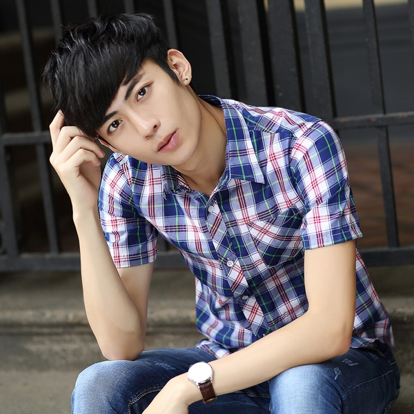 Ανδρικά πουκάμισα κοντό μανίκι  για την άνοιξη και το καλοκαίρι - 18 σχέδια