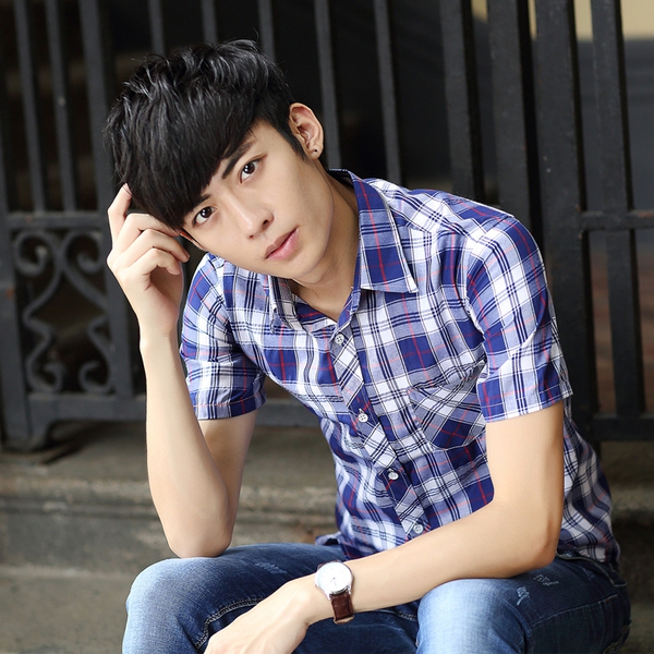 Ανδρικά πουκάμισα κοντό μανίκι  για την άνοιξη και το καλοκαίρι - 18 σχέδια