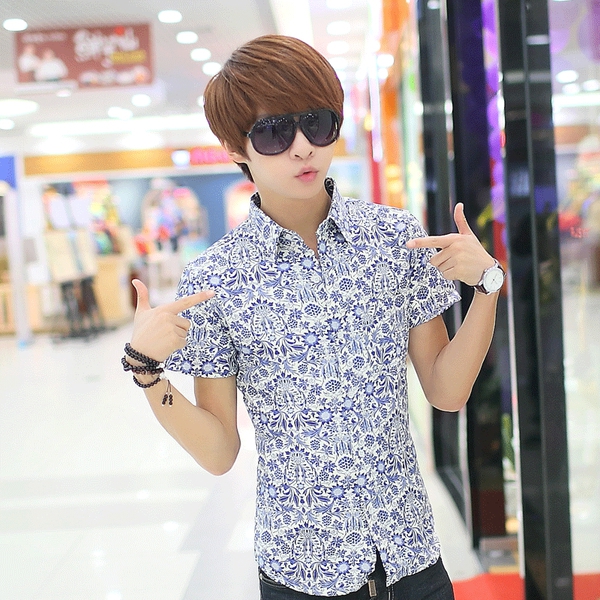 Ανδρικά πουκάμισα κοντό μανίκι  για την άνοιξη και το καλοκαίρι - 18 σχέδια