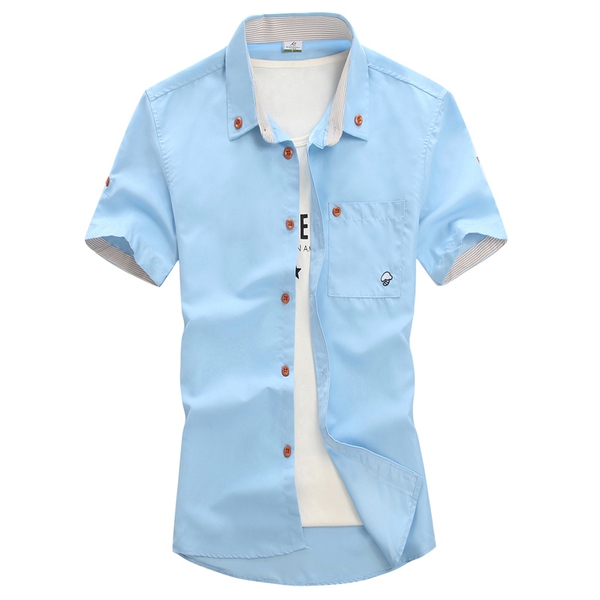 Ανδρικά πουκάμισα κοντό μανίκι  για την άνοιξη και το καλοκαίρι - 18 σχέδια