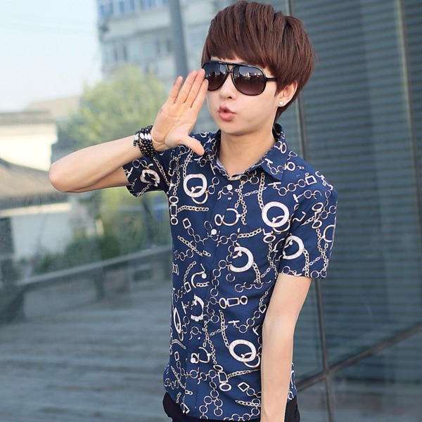 Ανδρικά πουκάμισα κοντό μανίκι  για την άνοιξη και το καλοκαίρι - 18 σχέδια