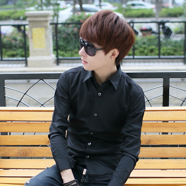 Λεπτά ανδρικά πουκάμισα με μακρύ μανίκι - 7 σχέδια