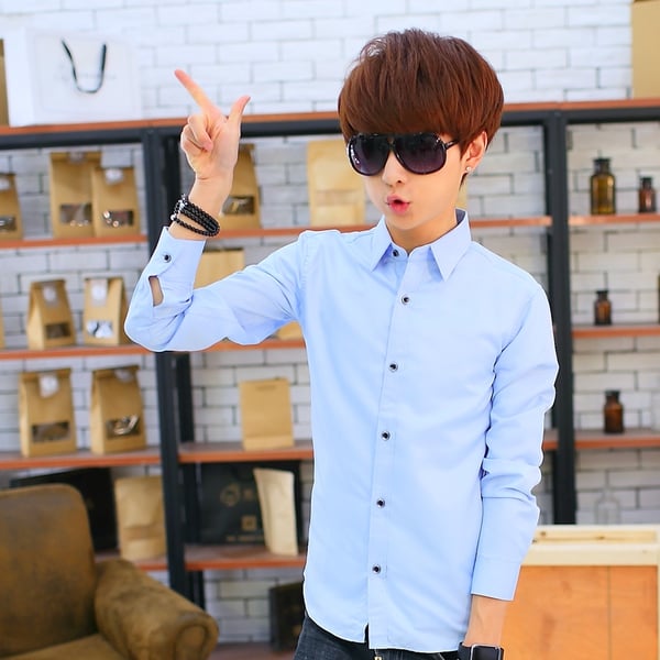 Λεπτά ανδρικά πουκάμισα με μακρύ μανίκι - 7 σχέδια