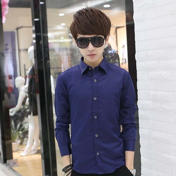 Λεπτά ανδρικά πουκάμισα με μακρύ μανίκι - 7 σχέδια