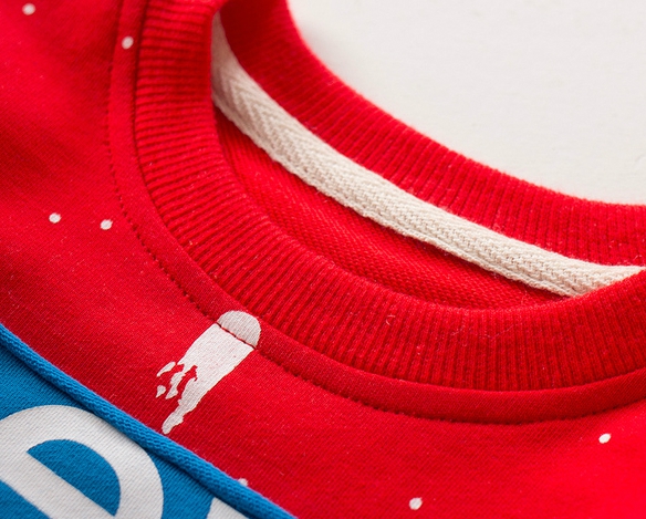 Παιδικό ελαστικό σετ μπλούζας με μακριά μανίκια και παντελόνι με κορδόνι - κόκκινο, μπλε, γκρι