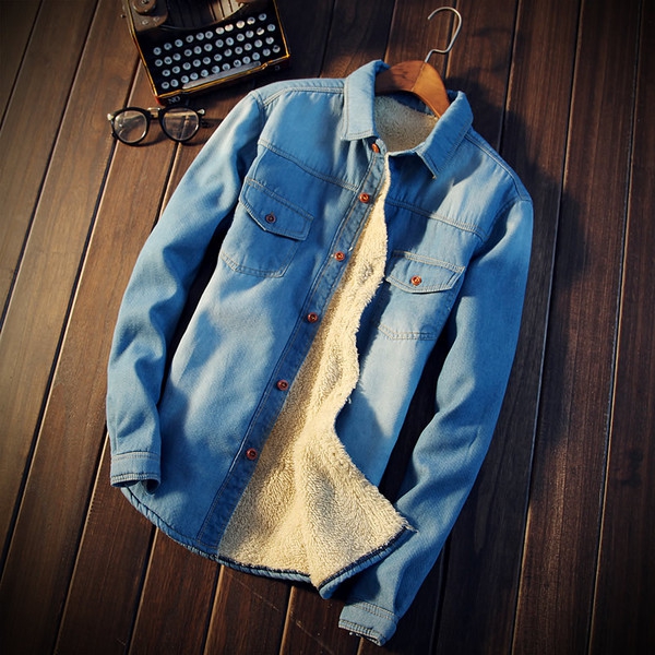 Мъжки ризи от деним с дълъг ръкав -  10 модела 