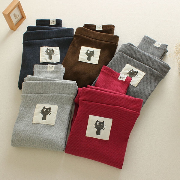 Памучен клин - SLIM модел с щампа на джоба - котка