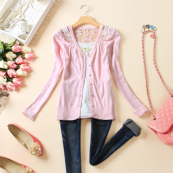 Γυναικεία ζακέτα με δαντέλα