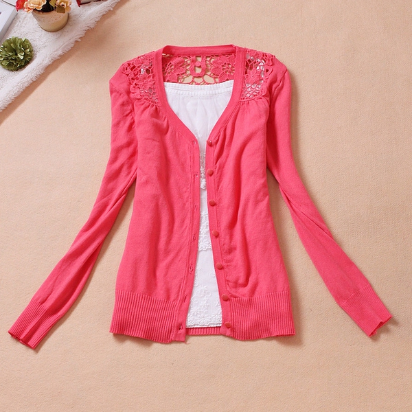 Γυναικεία ζακέτα με δαντέλα