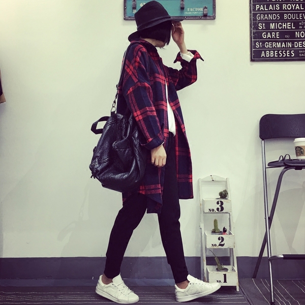 Καρό πουκάμισο μακρύ - τύπου γιλέκο