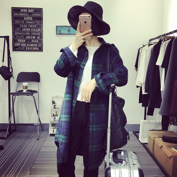 Καρό πουκάμισο μακρύ - τύπου γιλέκο