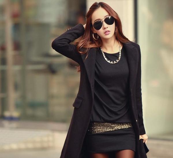 Lady πουκάμισο σε μαύρο χρώμα