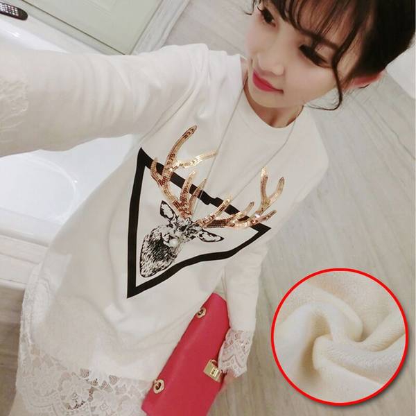 Модерна дамска туника с дантела 