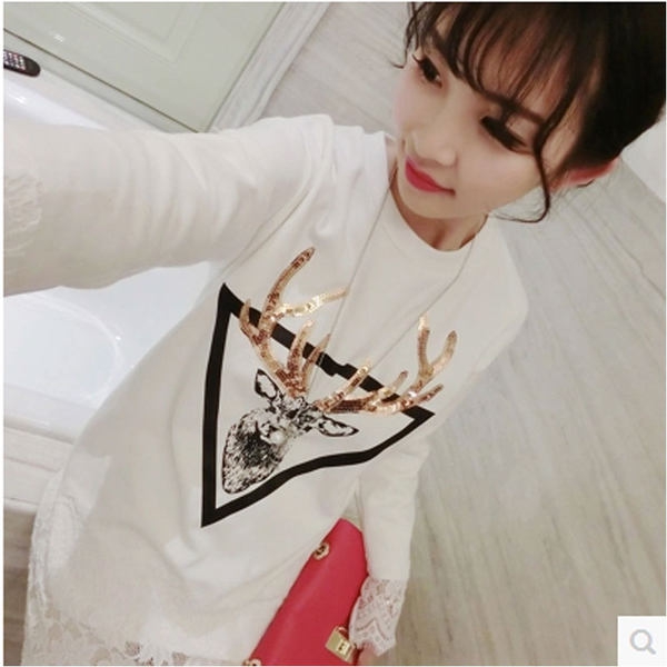 Модерна дамска туника с дантела 