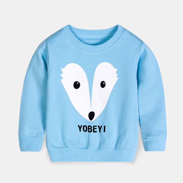 Детски пролетни тениски с дълги ръкави с анимации - жълта, синя, розова - за момчета и момичета