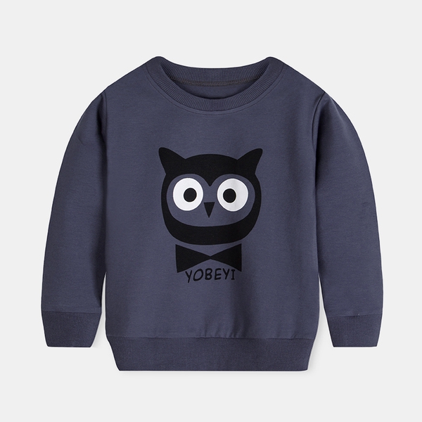 Детски пролетни тениски с дълги ръкави с анимации - жълта, синя, розова - за момчета и момичета