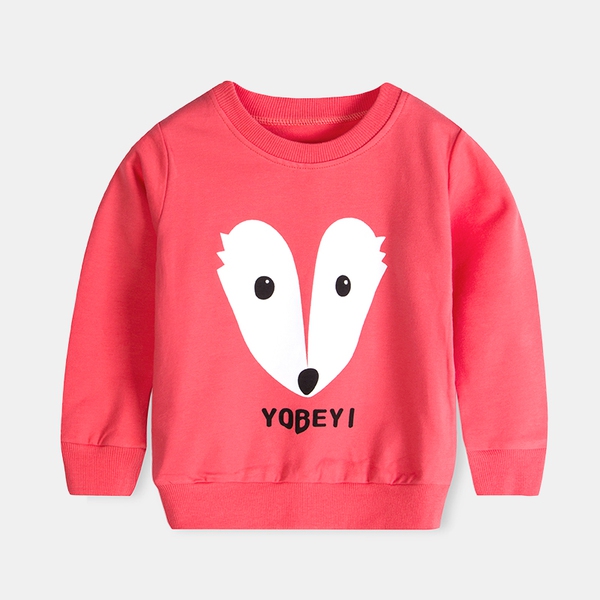 Детски пролетни тениски с дълги ръкави с анимации - жълта, синя, розова - за момчета и момичета