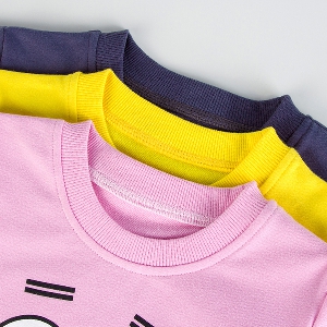 Детски пролетни тениски с дълги ръкави с анимации - жълта, синя, розова - за момчета и момичета