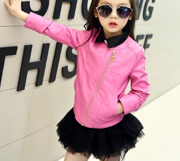 Κομψό  παιδικό μποφάν - κορυφαία μοντέλα για κορίτσια - ροζ και μοβ χρώμα