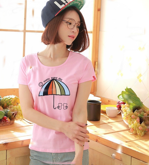 T-shirts σε κίτρινο και ροζ