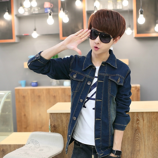 Λεπτά ανδρικά   τζιν μπουφάν  για την άνοιξη - 2 μοντέλα