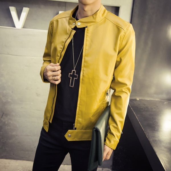 Λεπτά ανδρικά ανοιξηάτικα μπουφάν από αφύσικη δέρμα - 6 διαφορετικά μοντέλα