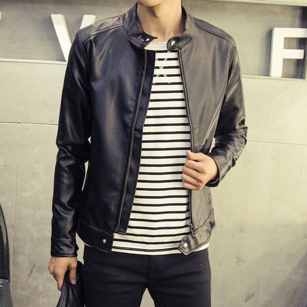 Λεπτά ανδρικά ανοιξηάτικα μπουφάν από αφύσικη δέρμα - 6 διαφορετικά μοντέλα