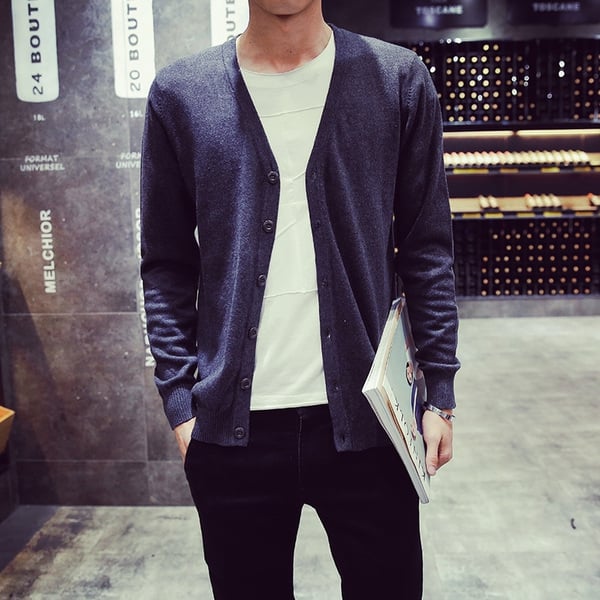 Ζακέτες των ανδρών για την άνοιξη του τύπου slim - 11 μοντέλα