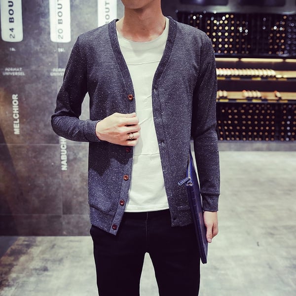 Ζακέτες των ανδρών για την άνοιξη του τύπου slim - 11 μοντέλα