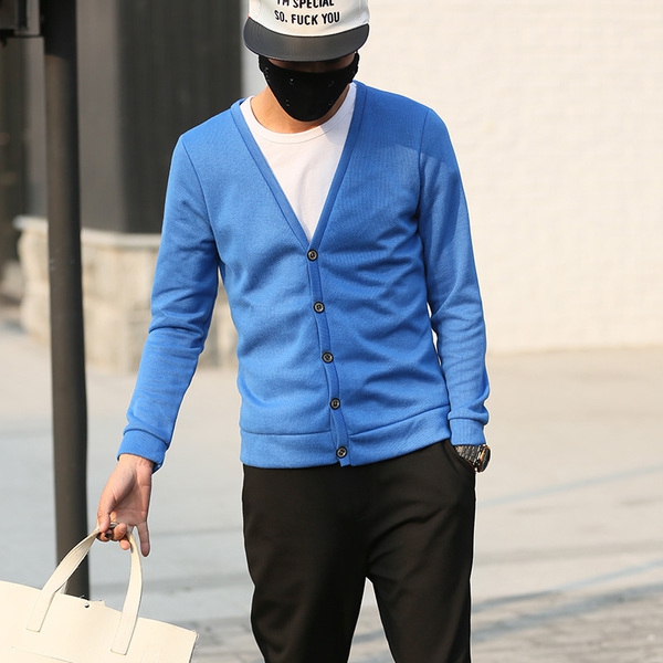 Ζακέτες των ανδρών για την άνοιξη του τύπου slim - 11 μοντέλα