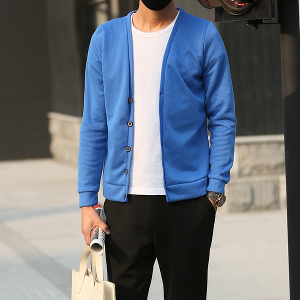 Ζακέτες των ανδρών για την άνοιξη του τύπου slim - 11 μοντέλα