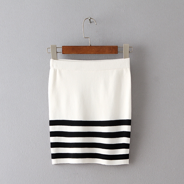 Οι γυναίκες ελαστικό σετ - λευκό με μαύρες ρίγες STANDARD