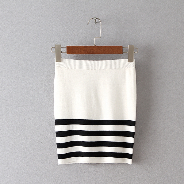 Οι γυναίκες ελαστικό σετ - λευκό με μαύρες ρίγες STANDARD