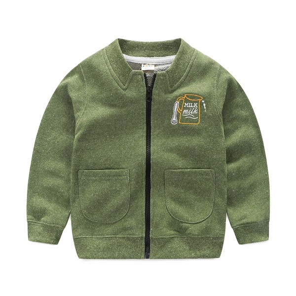 Παιδική ζακέτα με μακριά μανίκια - μπλε, γκρι, πράσινο και κόκκινο - κομψή για την άνοιξη και φθινόπωρο για αγόρια