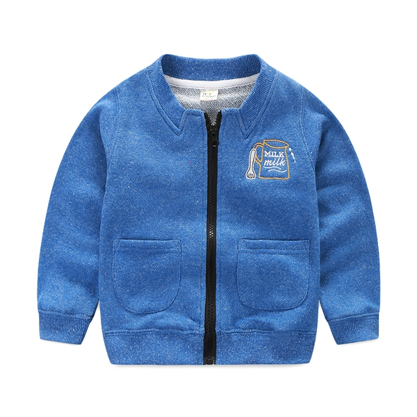 Παιδική ζακέτα με μακριά μανίκια - μπλε, γκρι, πράσινο και κόκκινο - κομψή για την άνοιξη και φθινόπωρο για αγόρια