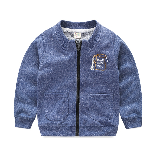 Παιδική ζακέτα με μακριά μανίκια - μπλε, γκρι, πράσινο και κόκκινο - κομψή για την άνοιξη και φθινόπωρο για αγόρια