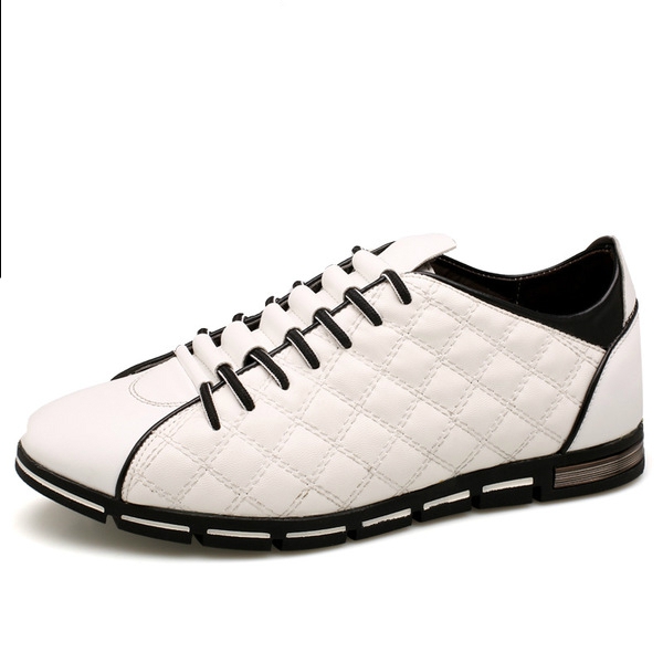 Мъжки мокасини оранжев черен и бял цвят