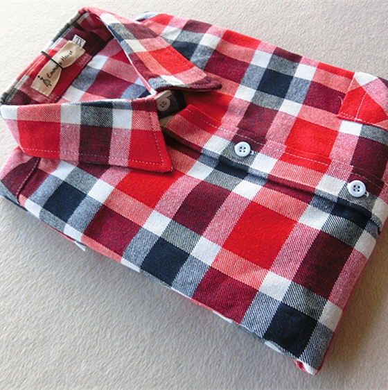 καρό πουκάμισα των γυναικών άνοιξη σε διάφορα χρώματα