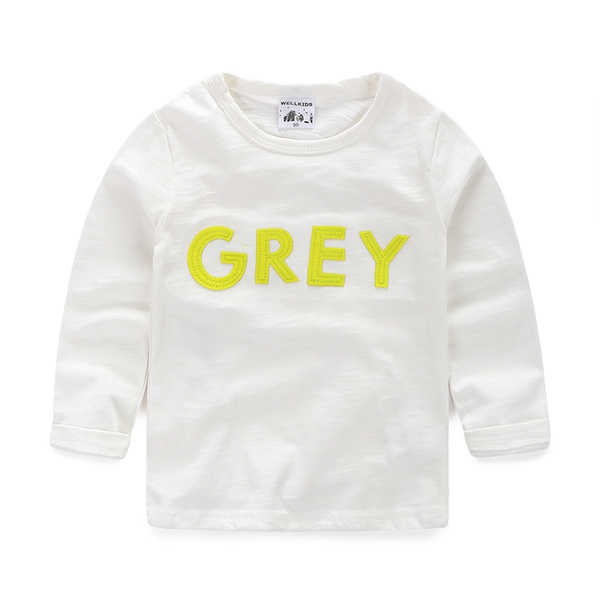 Παιδικά ανοιγηάτικα μπλουζάκια για αγόρια σε τέσσερα χρώματα - μπλε, κίτρινο, γκρι και λευκό