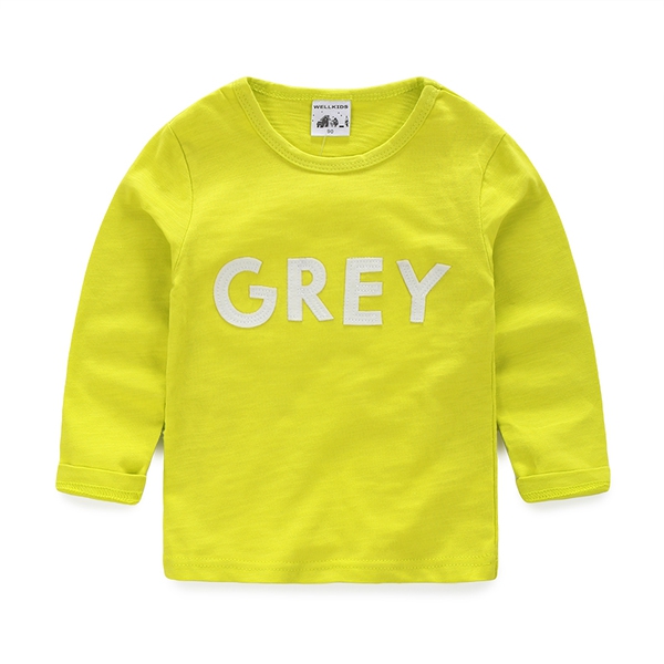 Παιδικά ανοιγηάτικα μπλουζάκια για αγόρια σε τέσσερα χρώματα - μπλε, κίτρινο, γκρι και λευκό