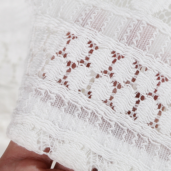 Κυρίες καθημερινή δαντέλα φόρεμα σε λευκό - ΑΝΟΙΞΗ