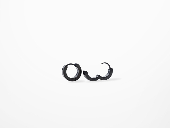 Черни мъжки обеци стил ърбан 