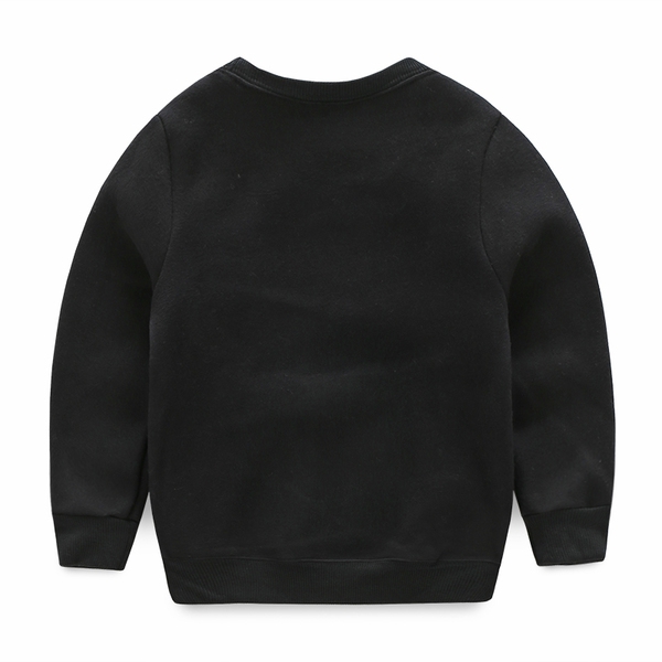 Παιδική μαύρη  μπλούζα  ια την άνοιξη και το φθινόπωρο- μοντέρνα για τα αγόρια