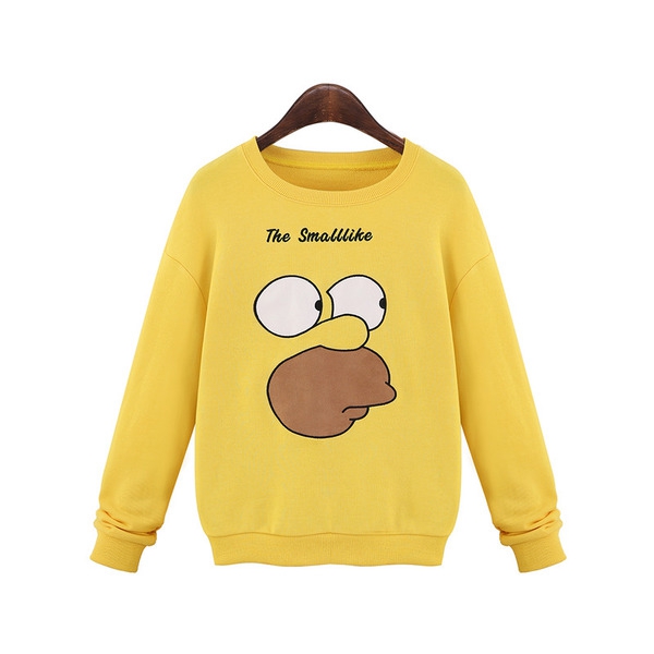 αθλητικά Γυναικεία μπλούζα με κινούμενα σχέδια - σε δύο χρώματα κίτρινο και λευκό