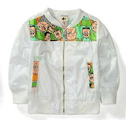 Παιδικά  όμορφα  μπουφάν - μαύρο, λευκό και κίτρινο με διακοσμήσεις 