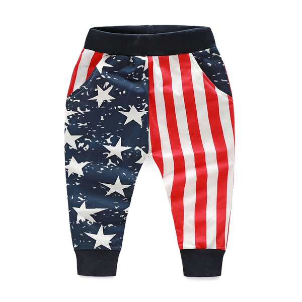 Детски панталони за момчета с флага на САЩ
