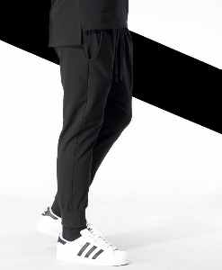 Мъжки черни панталони стил ърбън 