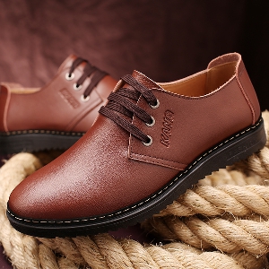 Ανδρικά Business Casual Leather Shoes 3 Μοντέλα