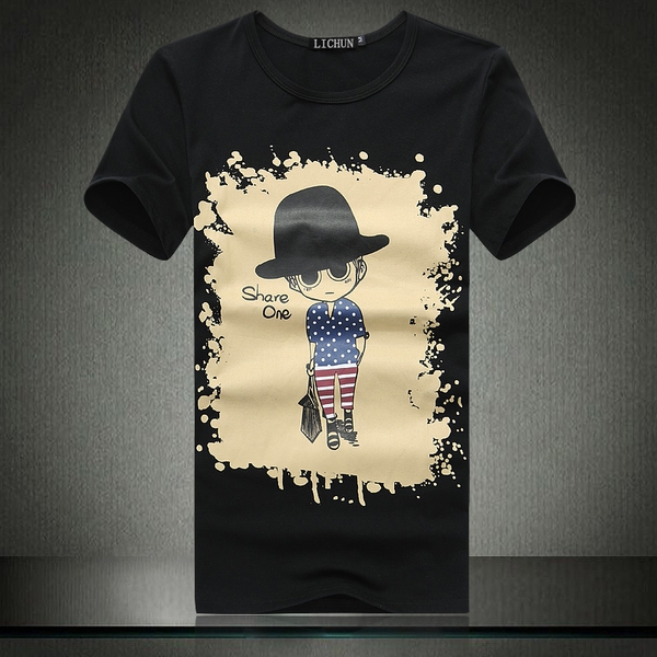 Мъжки тениски в черен,червен и бял цвят - различни модели